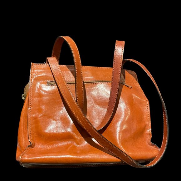 Vintage Henry Saxel Genuine Leather Shoulder Bag, vintage 80s, - Picture 2 of 7